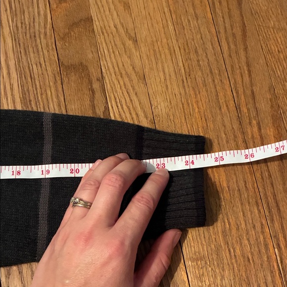 Tomodachi Classic Black and Blue and White Striped Zip-Up Sweater - Picture 10 of 10